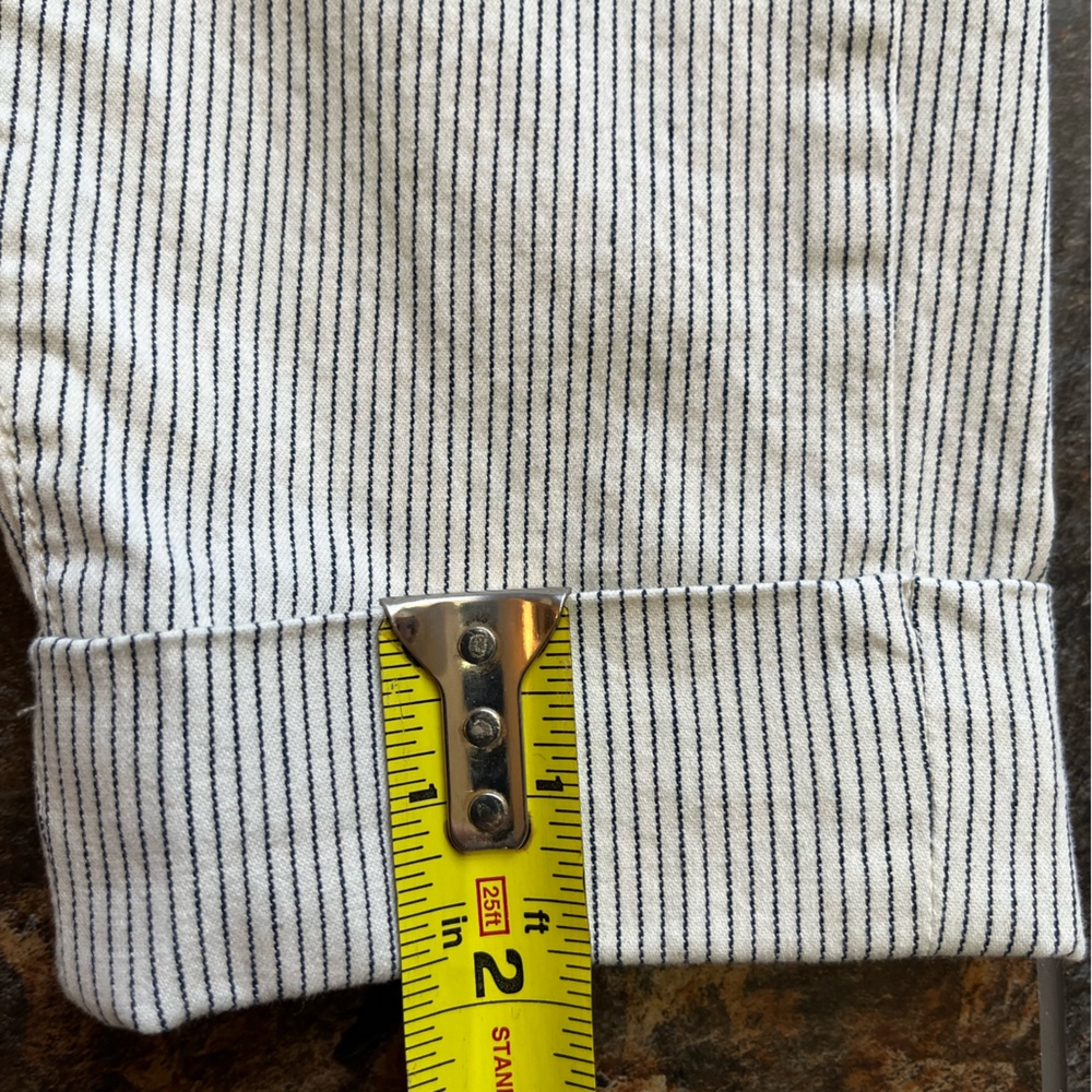Women’s Summum pinstripe cotton cuffed coastal trousers. Size 32( XS/2 USA) - Picture 13 of 16